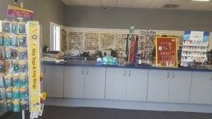 Interior of Spencer's Safe & Lock and wall of keys